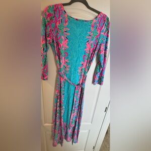 Lilly Pulitzer Carabella midi upf50 dress size medium chilly Lilly